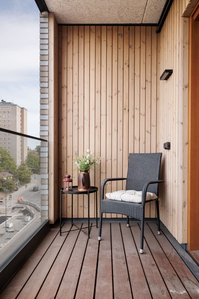 Skandinavisk studio med privat balkong på Kungsholmen, Stockholm