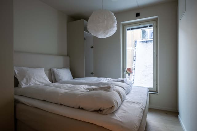 Åre apartment balcony, private sauna, ski storage, cozy lounge, central Åre accommodation