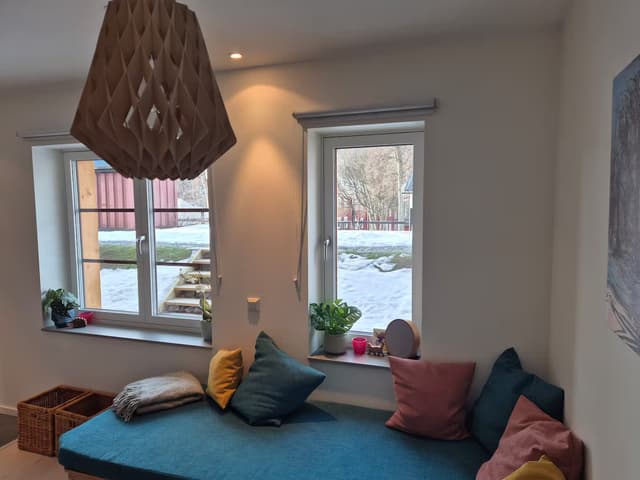 Modern apartment in Åre village with private sauna, heated floors, free parking and ski storage