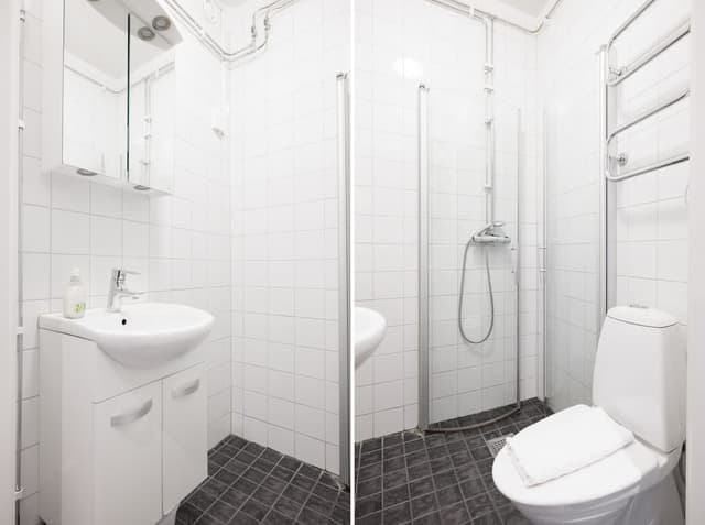 Vardagsrum med 160 cm bäddsoffa i Stockholmslägenhet