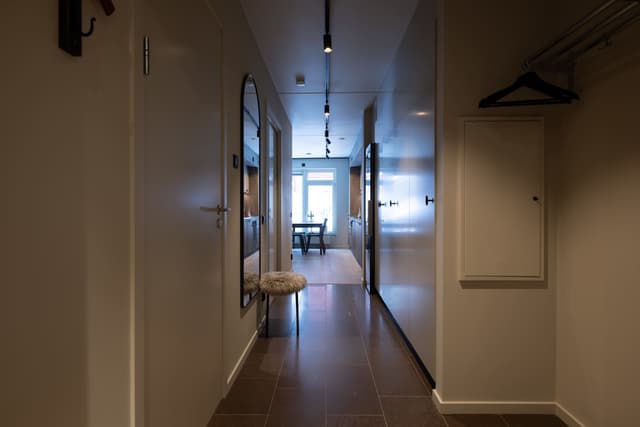 Åre apartment interior with private sauna, communal lounge & ski storage