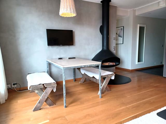 Apartment in central Åre with private sauna, fireplace and patio near ski system, restaurants and shopping