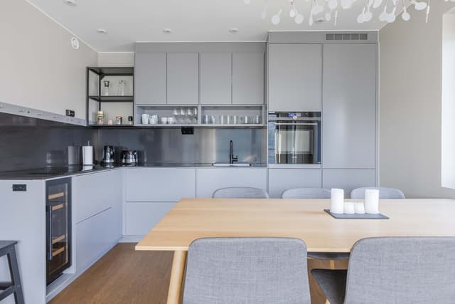 Interiör av modern 3-rumslägenhet i Åre med fjällutsikt