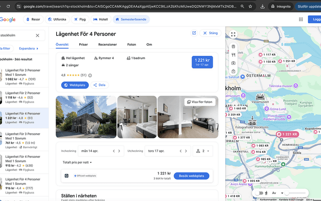 Guestit första svenska uthyrningsföretaget med direct access via Google Travel