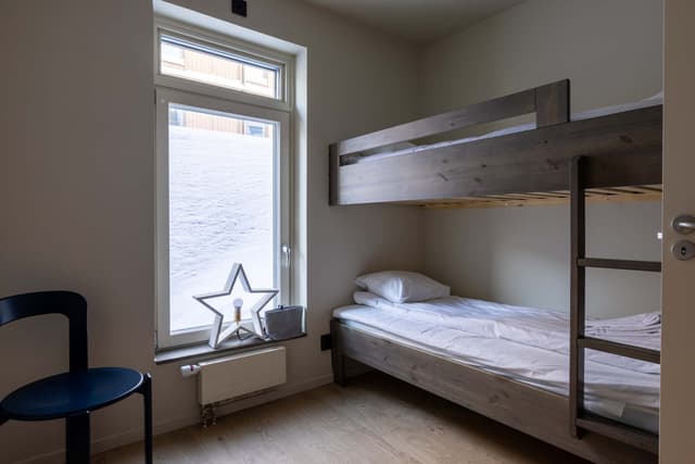 Åre apartment balcony, private sauna, ski storage, cozy lounge, central Åre accommodation